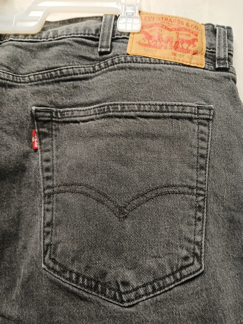 Levi's 505 Men's Grey Straight-Leg Jeans